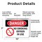 Signmission No Smoking Oxygen In Use Danger Sign, Plastic, 10in W x 7in L, 2PK OS-2PACK-DS-P-710-L-1487 - alternate 7